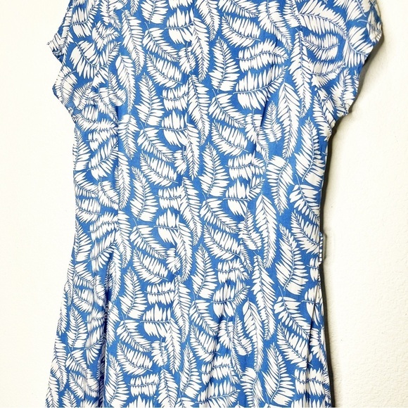 Boden Leaf Print Easy Day Dress 12L Long - Picture 10 of 14